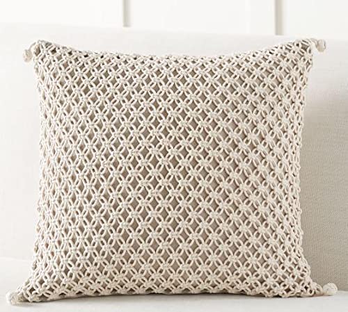 Handmade Macrame Cushions With Cover 16 x 16 inches - Leechoo